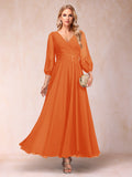 Ginevra Orange front view wedding guest dress