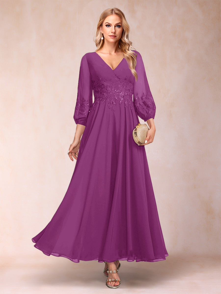 Ginevra Orchid front view wedding guest dress
