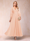 Ginevra Peach front view wedding guest dress