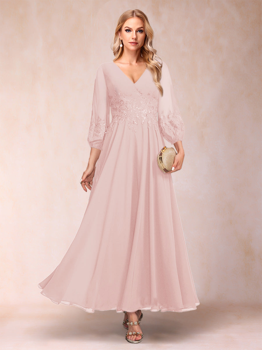 Ginevra Pearl Pink back view wedding guest dress