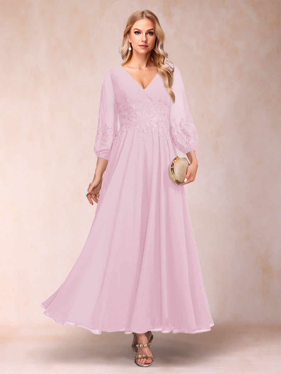 Nella Elise Rose Pink front view mother of the bride dress