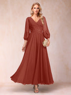 Ginevra Rust front view wedding guest dress