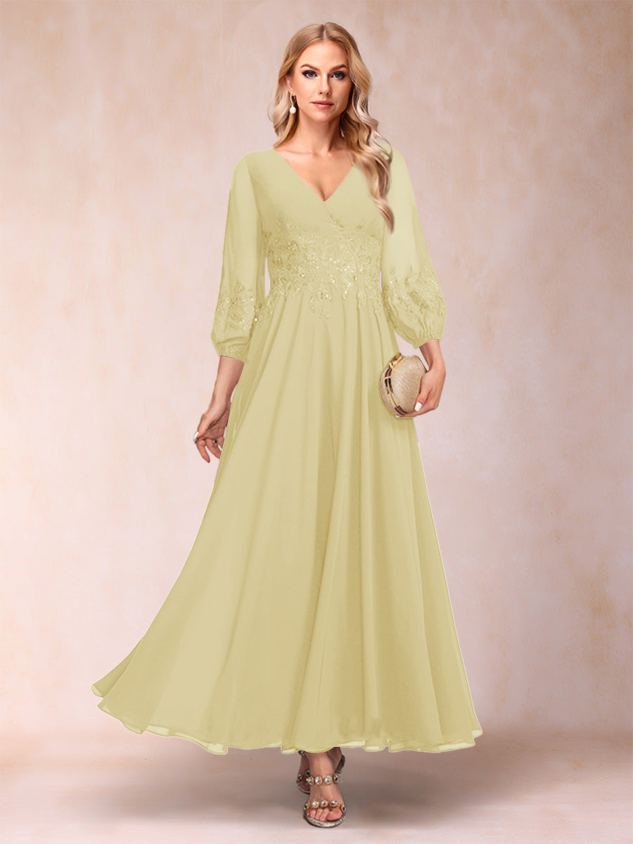 Nella Elise Yellow front view mother of the bride dress