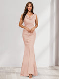 Briseis blush front view prom dress