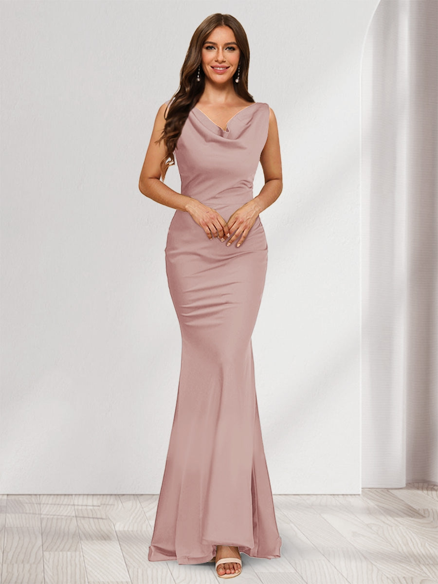 Briseis dusty rose front view prom dress