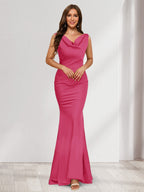 Briseis fuchsia front view prom dress