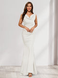 Briseis ivory front view prom dress