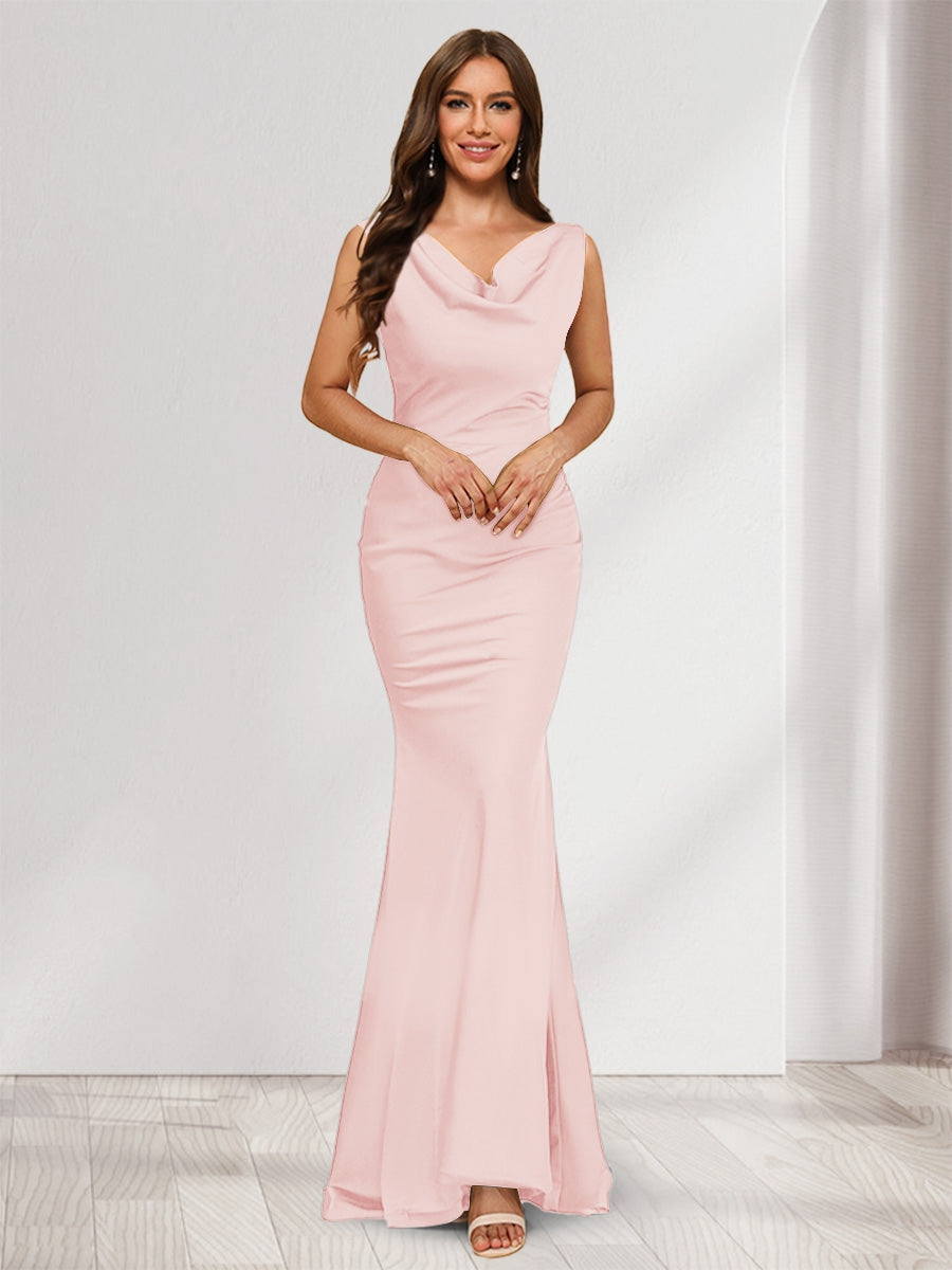 Briseis pearl pink front view prom dress