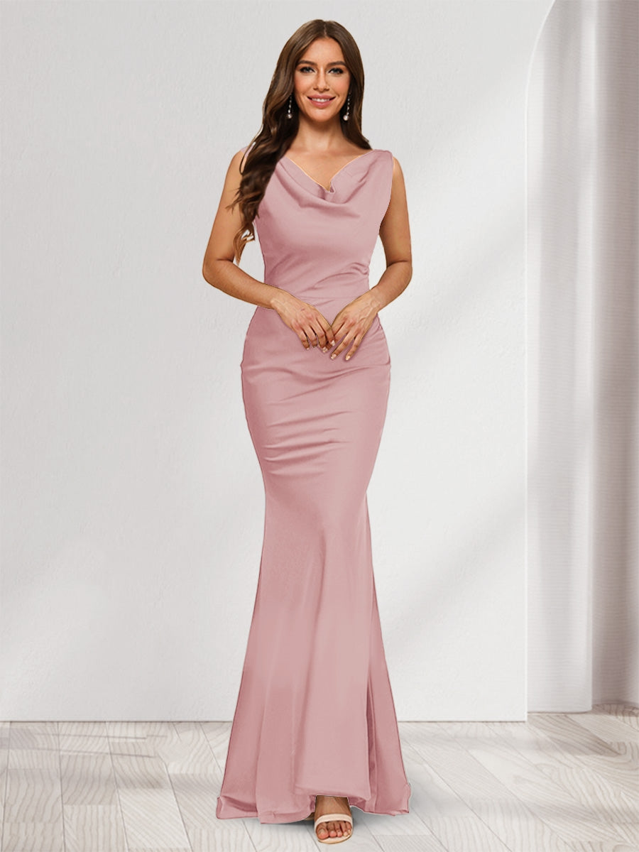 Briseis mauve front view prom dress