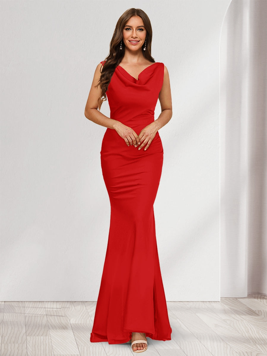 Briseis red front view prom dress