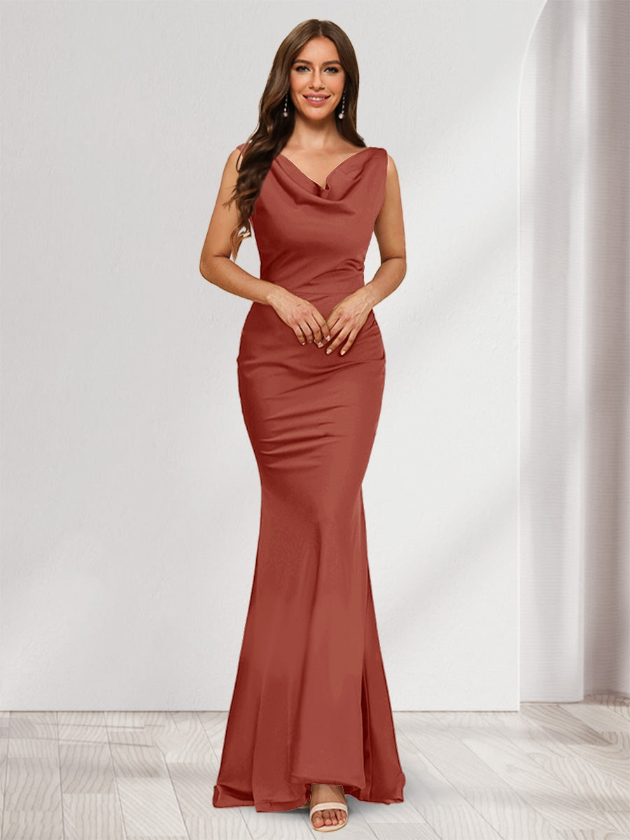 Briseis rust front view prom dress