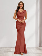 Briseis rust front view prom dress