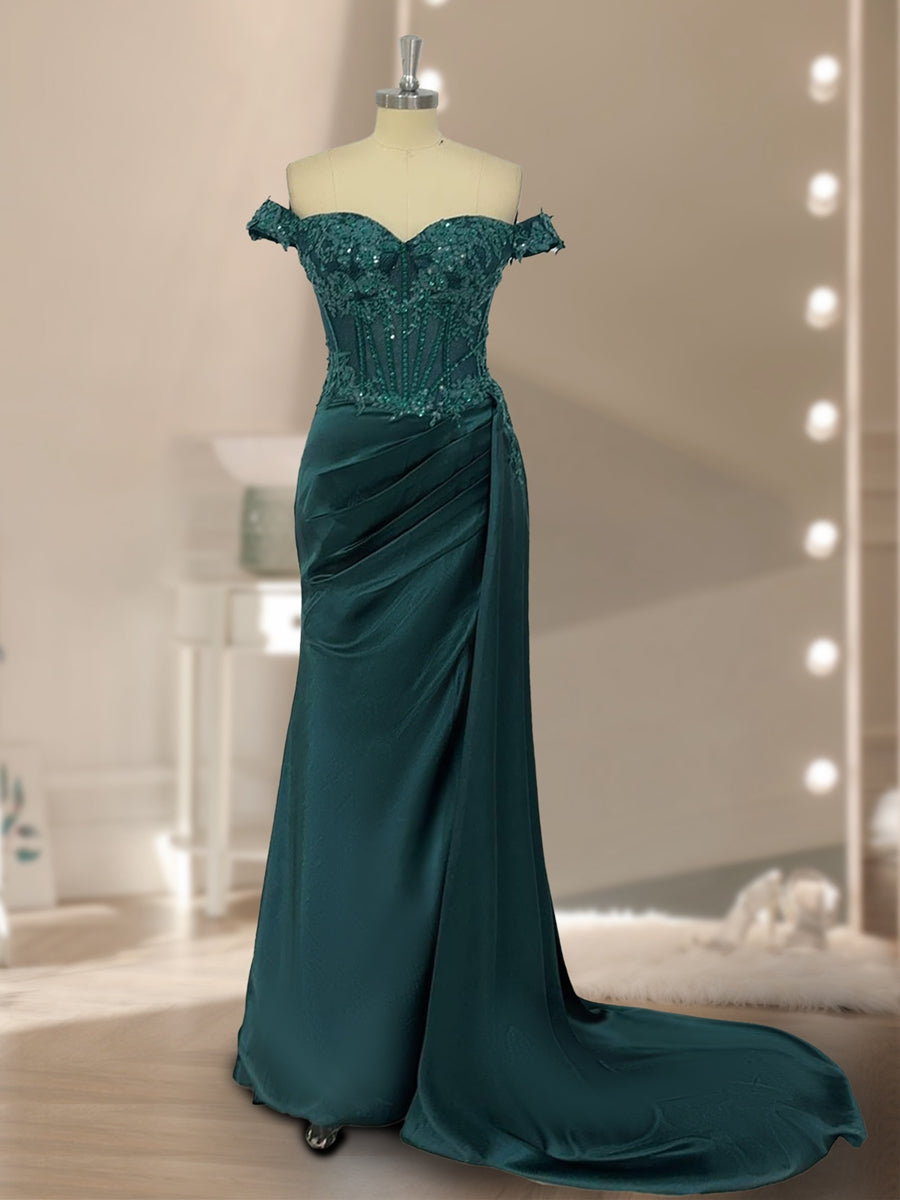 Averill navy blue bodice detail prom dress