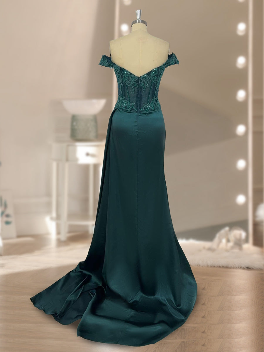 Averill navy blue fabric detail prom dress