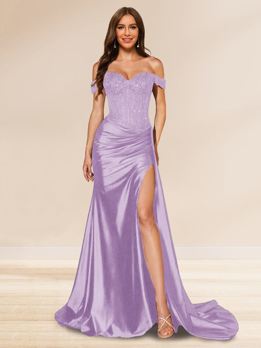 Averill wisteria front view prom dress