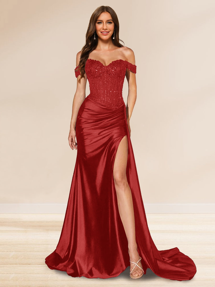 Averill burgundy alternate front view 2 prom dress