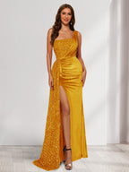 Rhoswen gold alternate front view 2 prom dress