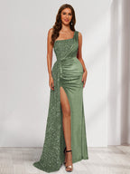 Rhoswen sage green alternate front view 2 prom dress