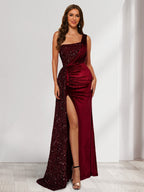 Rhoswen burgundy alternate front view 2 prom dress