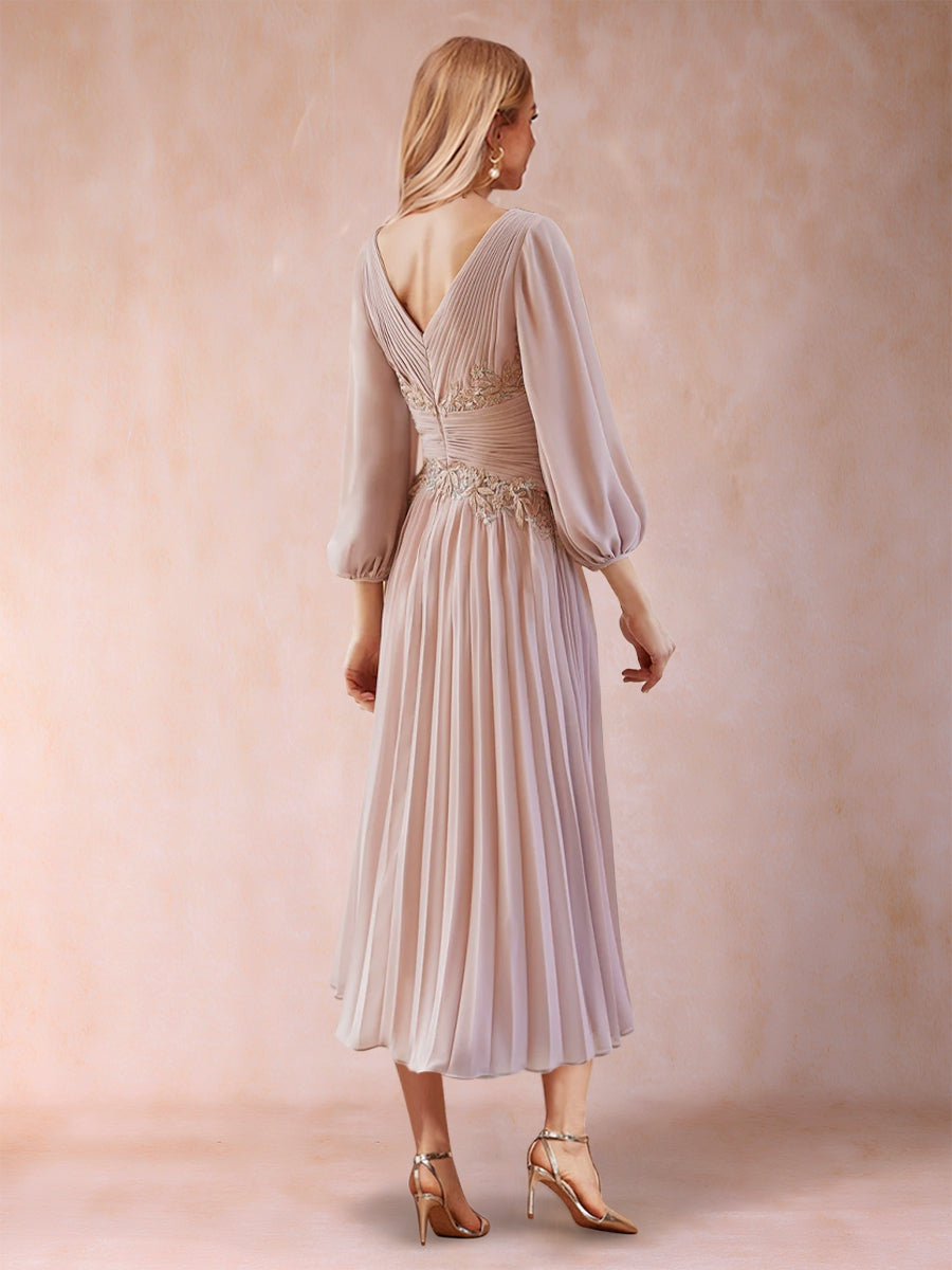 Leona Dusty Rose back view wedding guest dress
