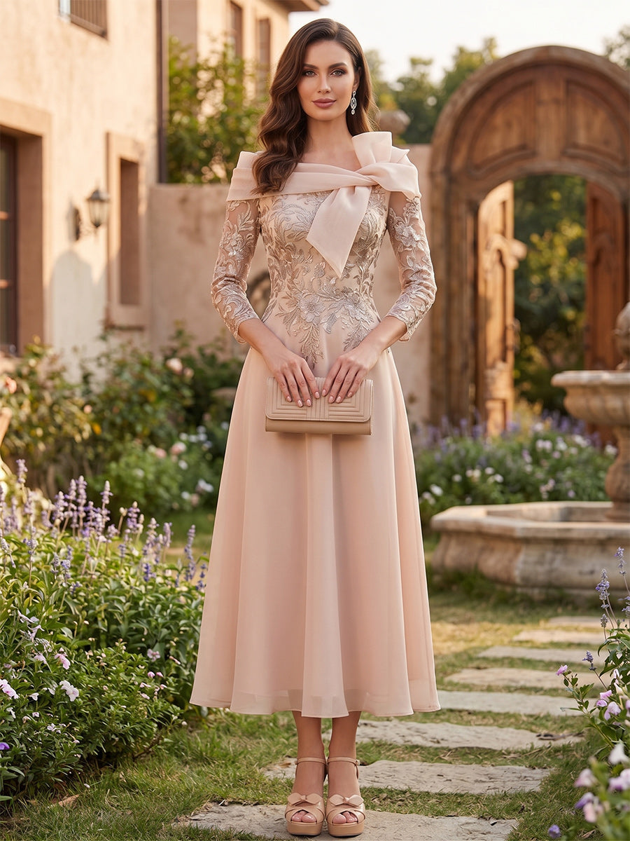 Ursula Rose Pink front view wedding guest dress