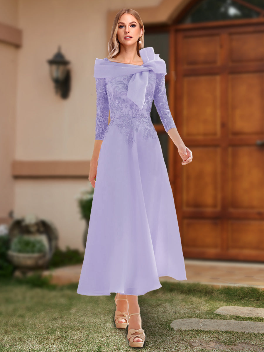 Ursula Lilac front view wedding guest dress