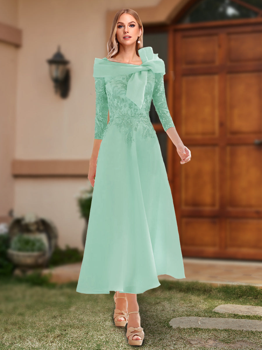 Ursula Mint Green front view wedding guest dress