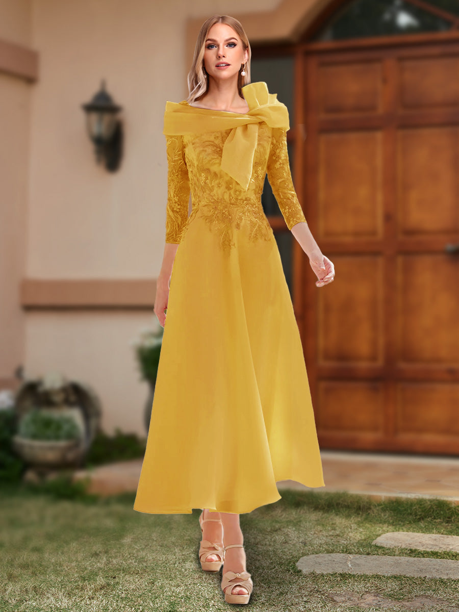 Ursula Gold front view wedding guest dress