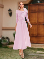 Ursula Rose Pink side view wedding guest dress