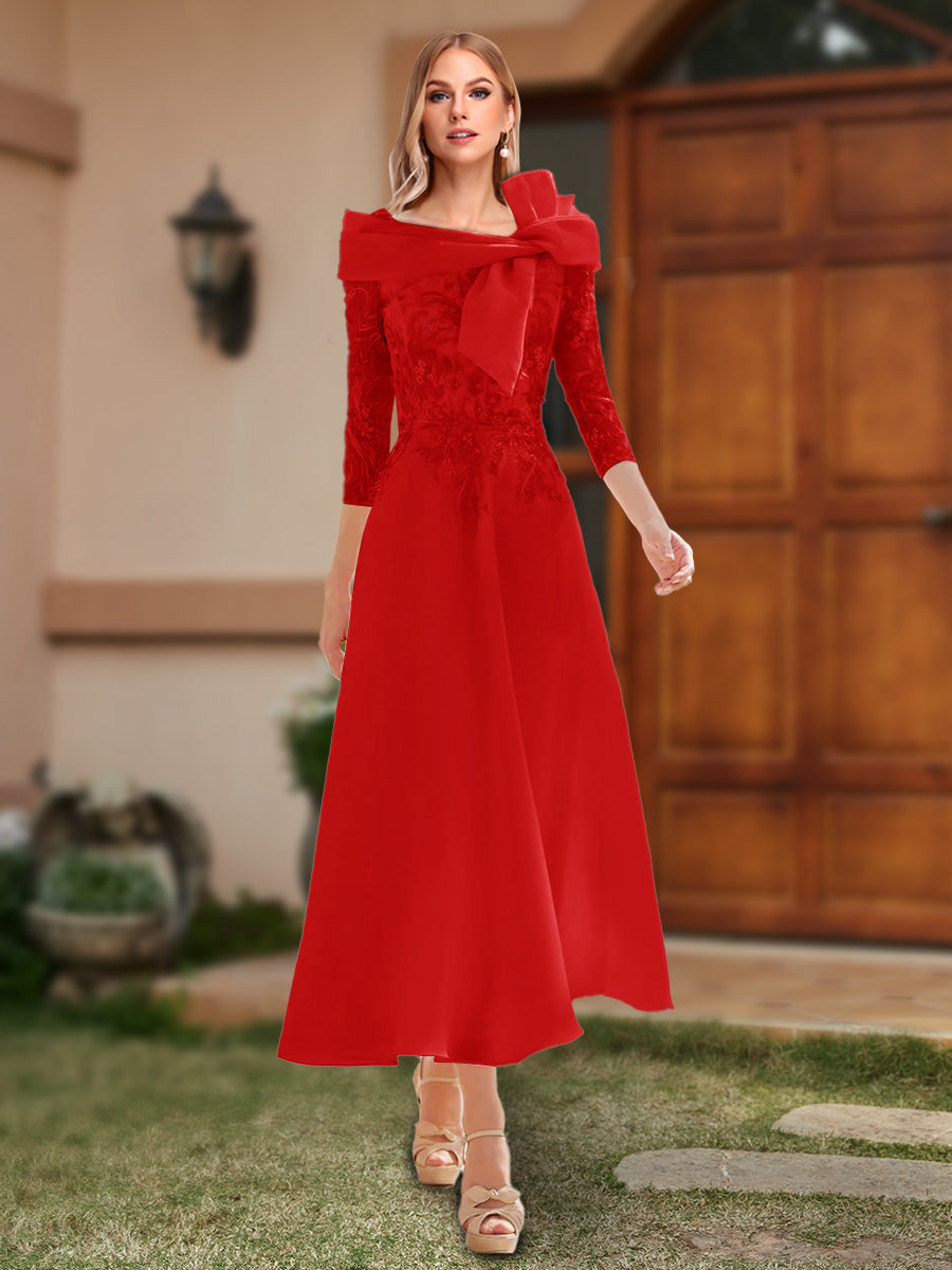 Ursula Red front view wedding guest dress