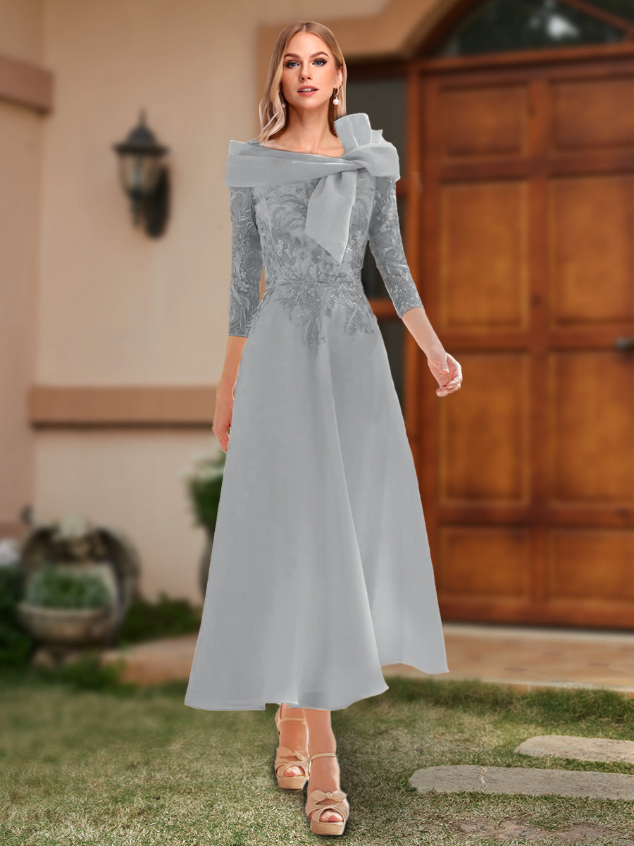Ursula Silver front view wedding guest dress