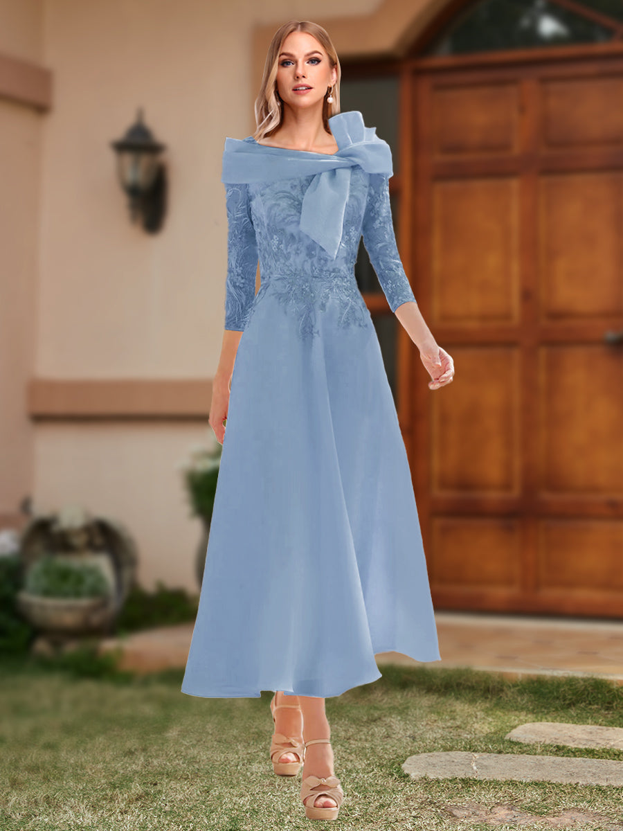 Ursula Sky Blue back view wedding guest dress