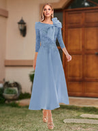 Tatiana Mae Sky Blue back view mother of the bride dress