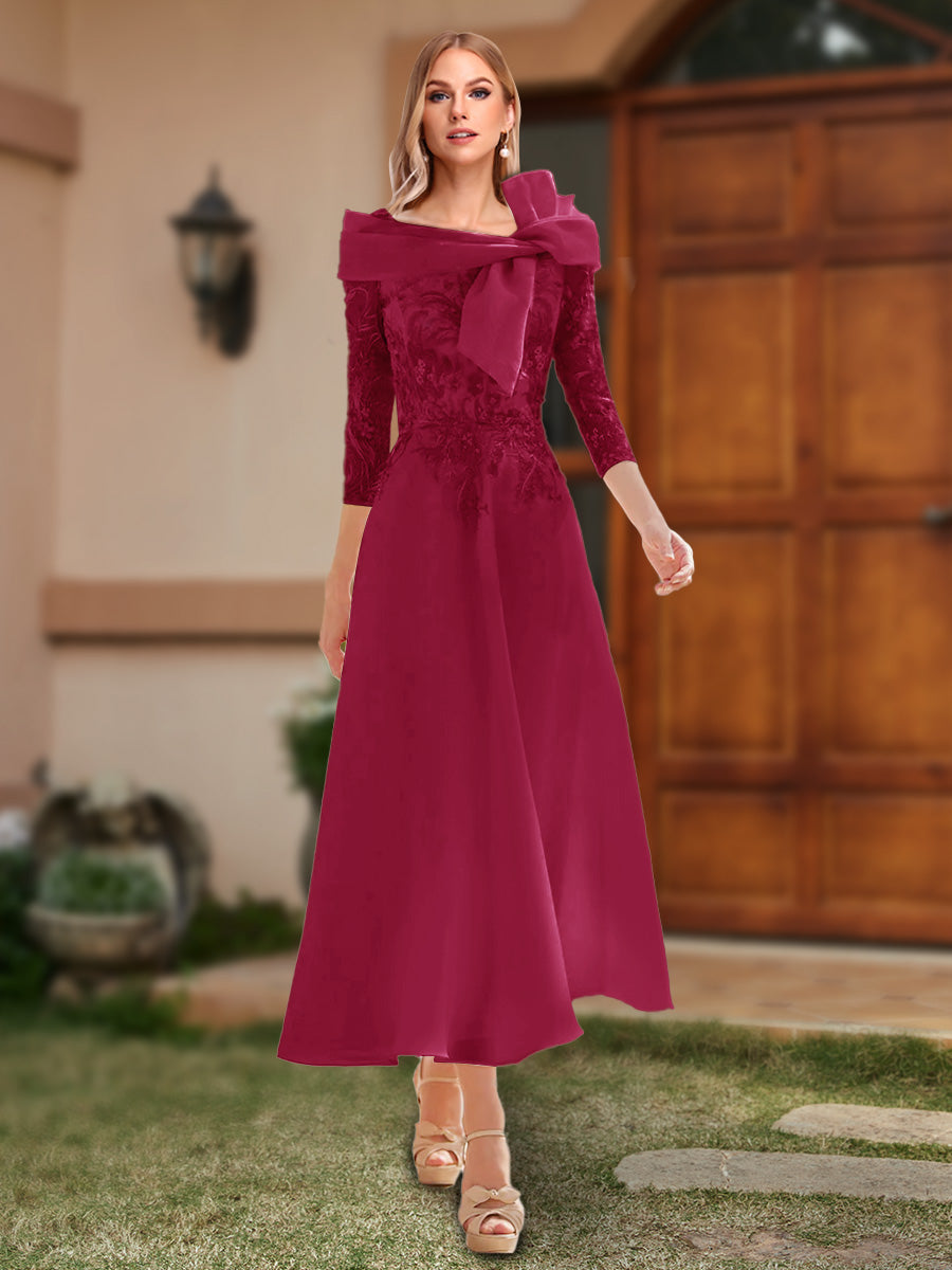 Ursula Burgundy front view wedding guest dress