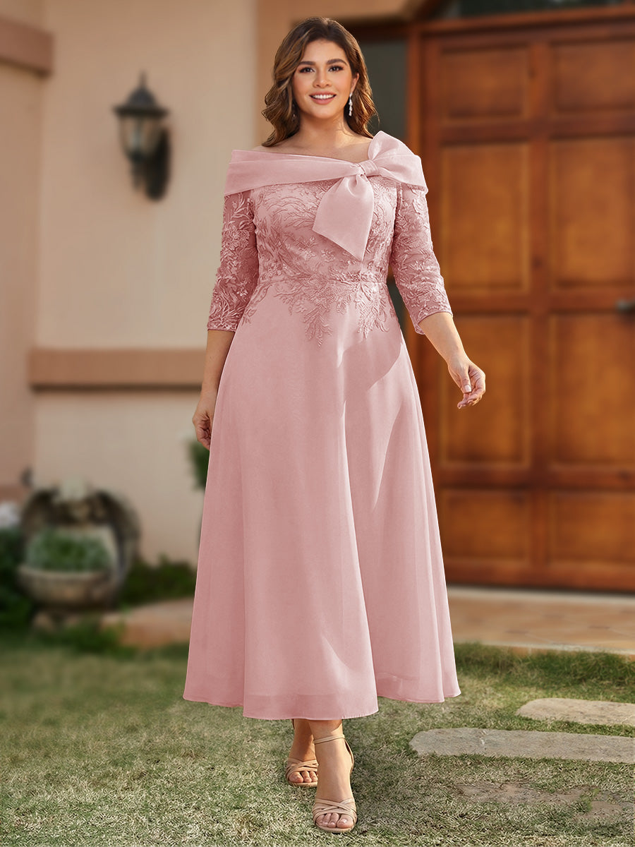 Daphne Claire Dusty Rose front view mother of the bride dress