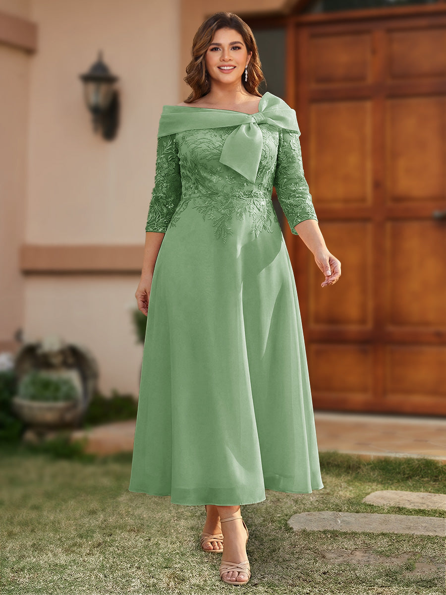 Daphne Claire Sage Green front view mother of the bride dress