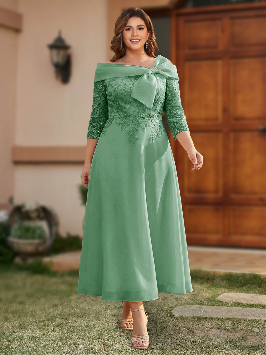 Daphne Claire Eucalyptus front view mother of the bride dress