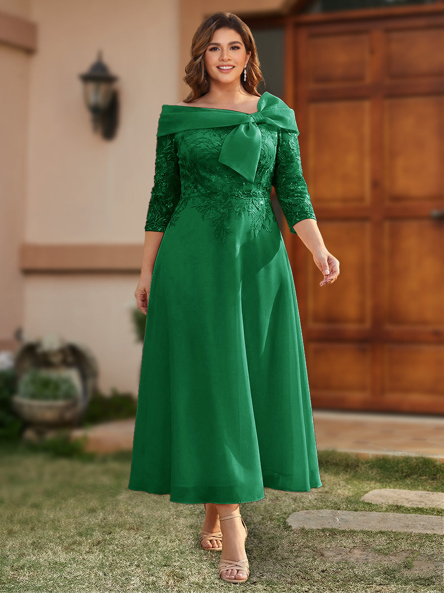 Daphne Claire Forest Green front view mother of the bride dress