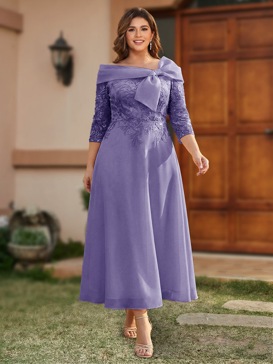Daphne Claire Lilac front view mother of the bride dress