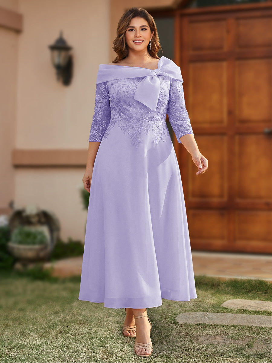 Daphne Claire Lilac back view mother of the bride dress