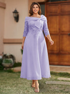 Daphne Claire Lilac back view mother of the bride dress