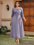 Daphne Claire Wisteria back view mother of the bride dress