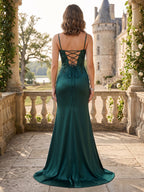 Quenby peacock back view prom dress