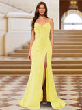 Quenby daffodil front view prom dress