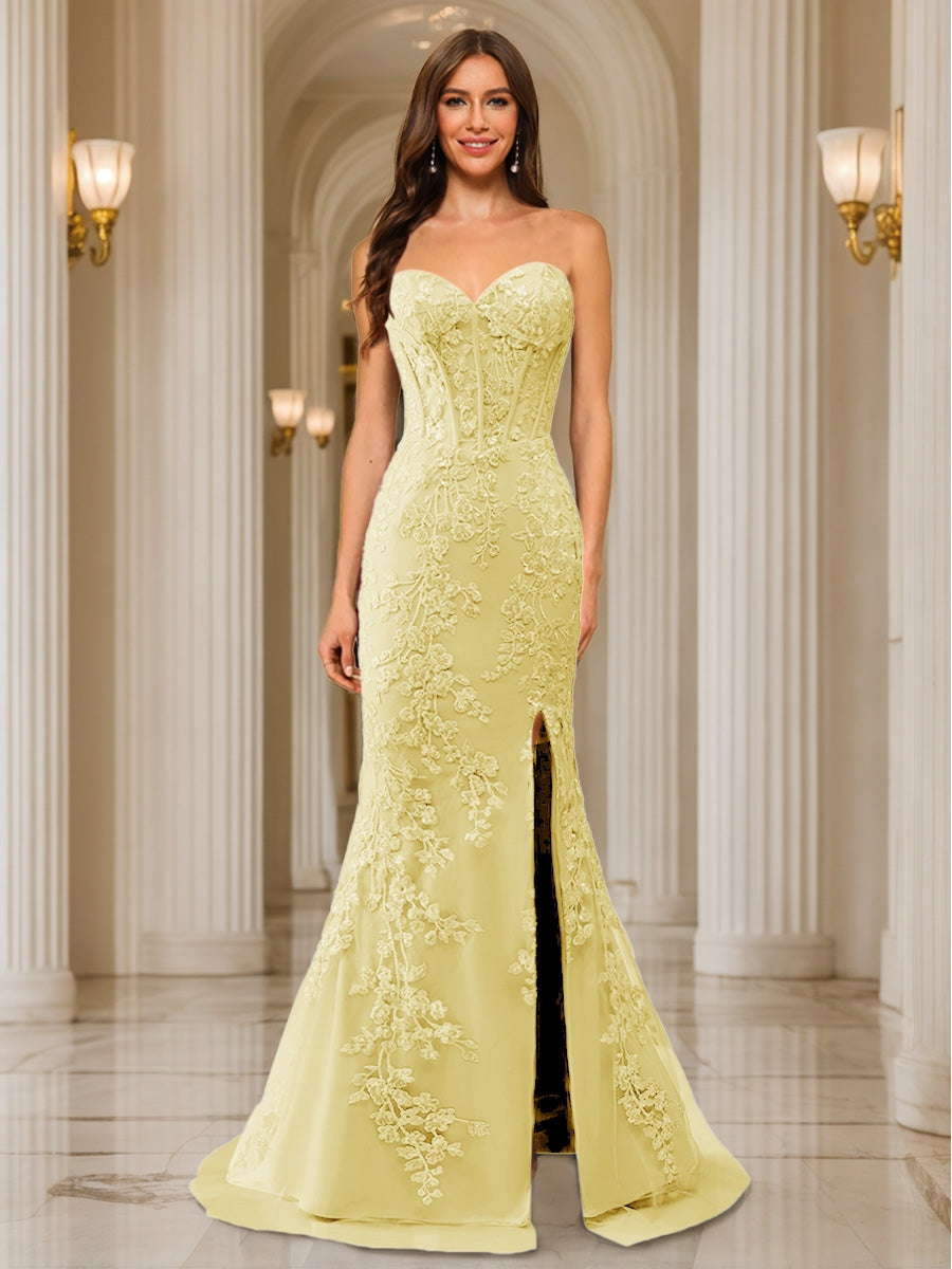 Phaedra daffodil front view prom dress