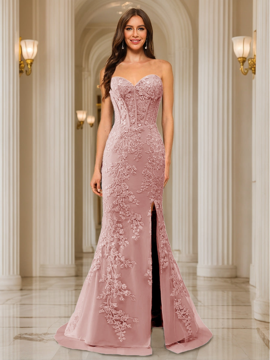 Phaedra dusty rose alternate front view 2 prom dress
