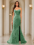 Phaedra eucalyptus front view prom dress