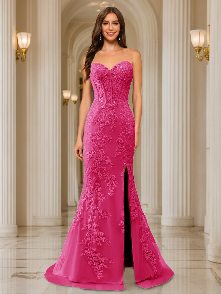 Phaedra hot pink alternate front view 2 prom dress