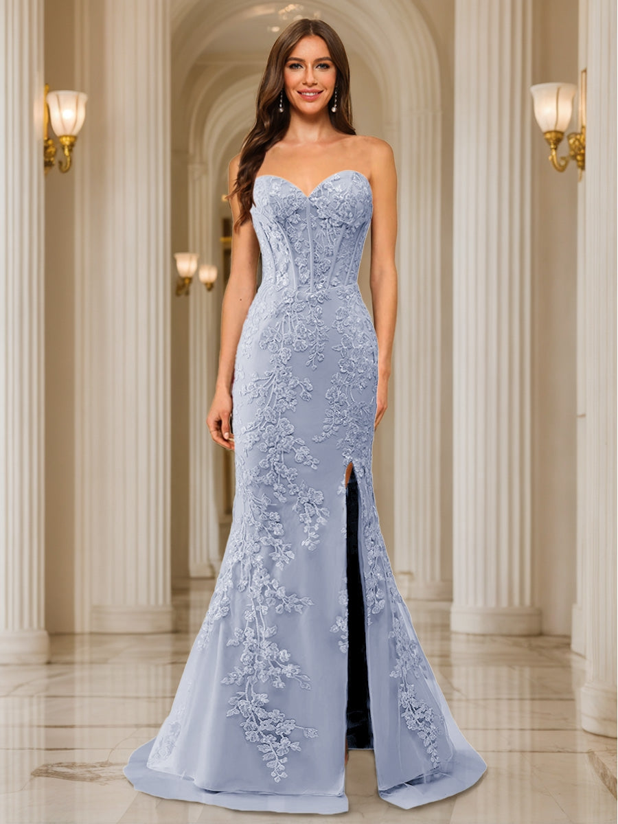 Phaedra lavender front view prom dress
