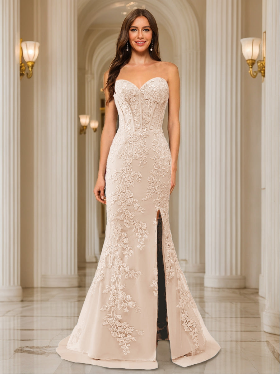 Phaedra champagne alternate front view 2 prom dress